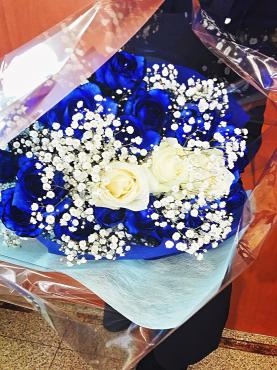 青バラの花束|「フローリストさくら本店」　（福井県福井市の花屋）のブログ
